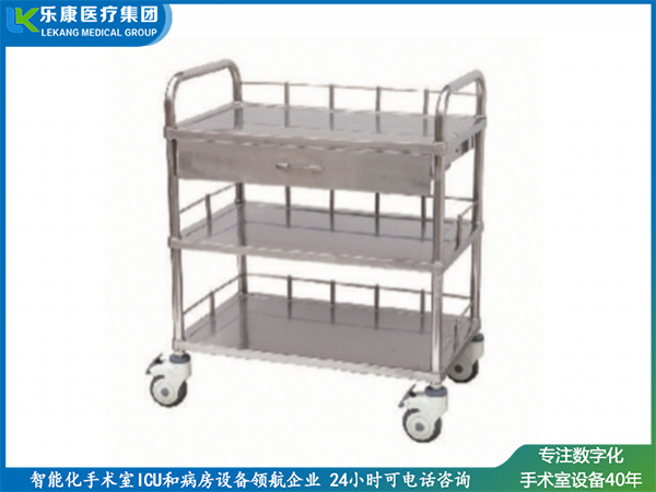 [B6]不銹鋼三層治 療車(全抽屜)